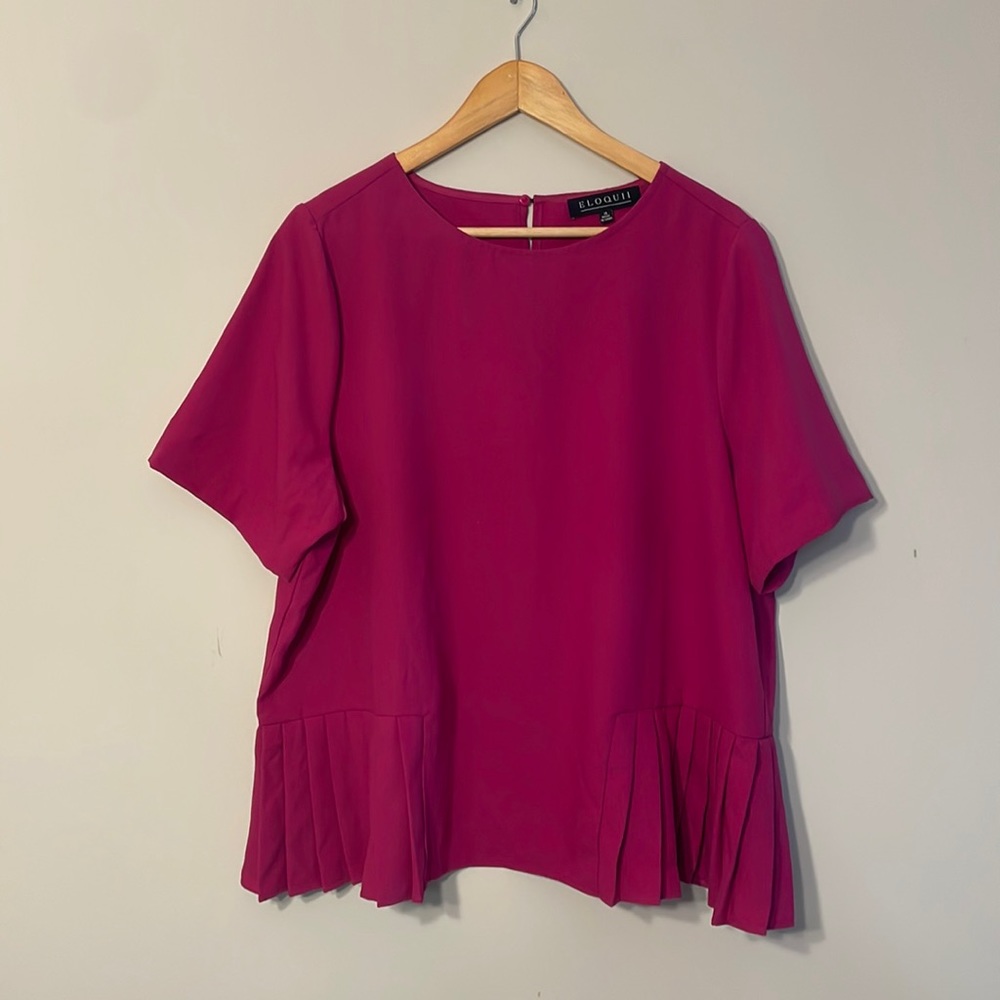 Eloquii Pink Short Sleeve Top